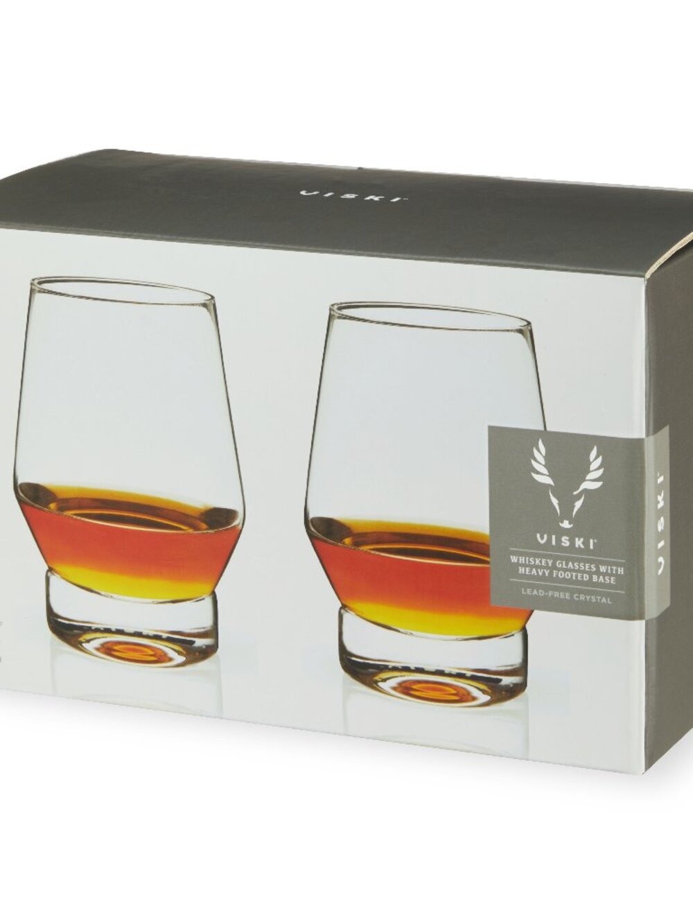 Viski Whiskey Glasses with Heavy Footed Base